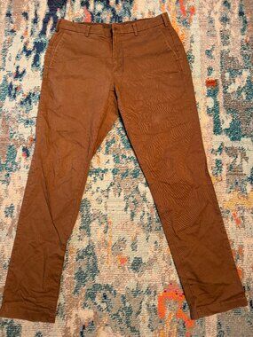 Uniqlo Dark Camel Slim Fit Chino Pants | Men’s 34x34
